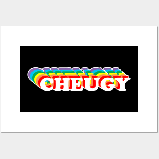 Cheugy Retro Rainbow Text Design Posters and Art